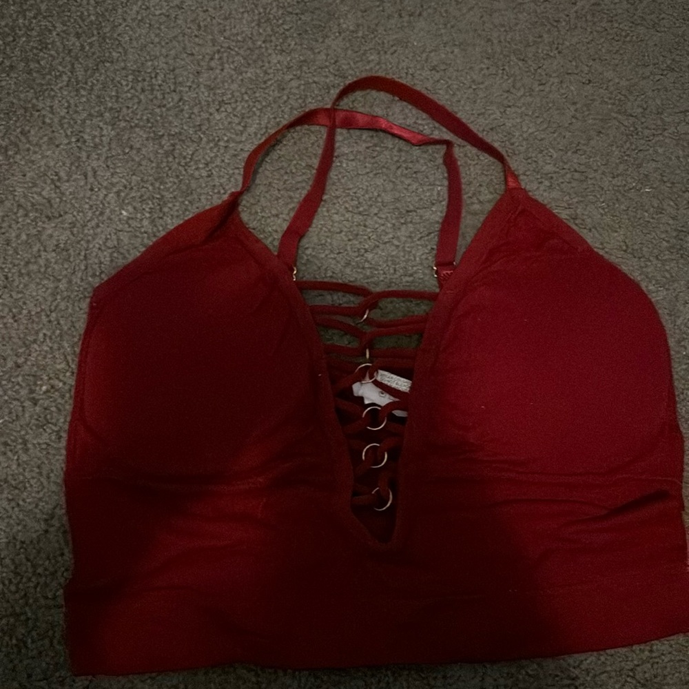 Red bralette